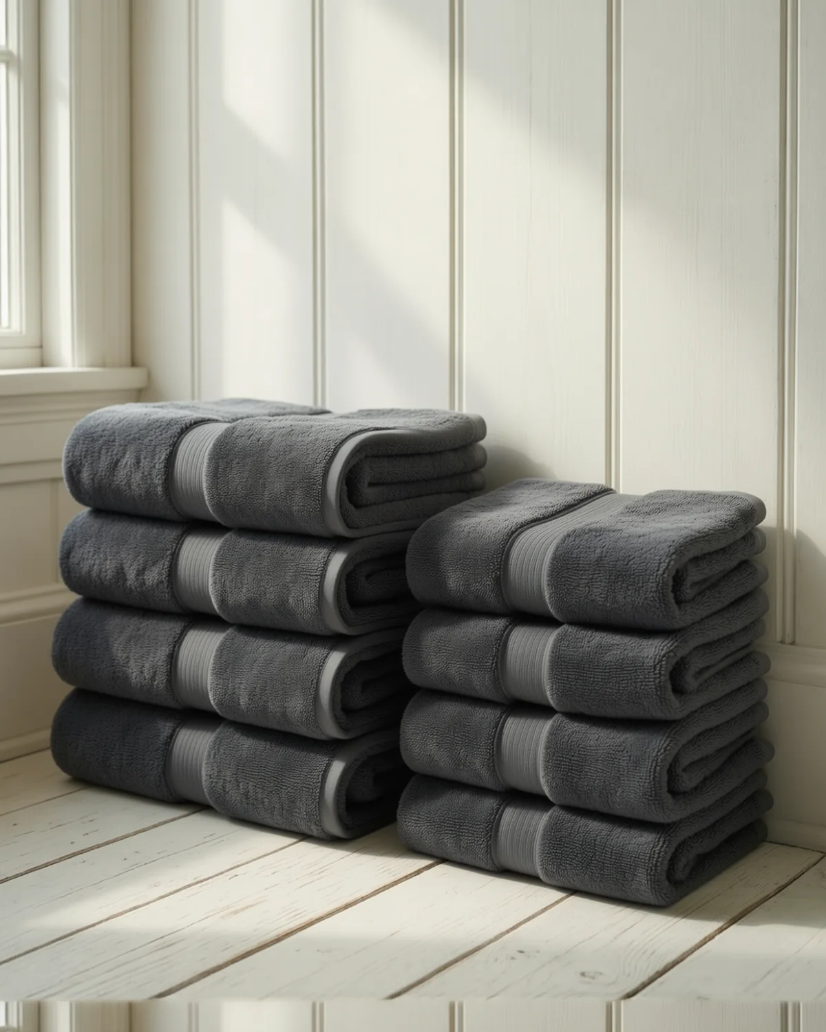 Cotton Bath Towel Bundle, 4 bath towels and 4 hand towels